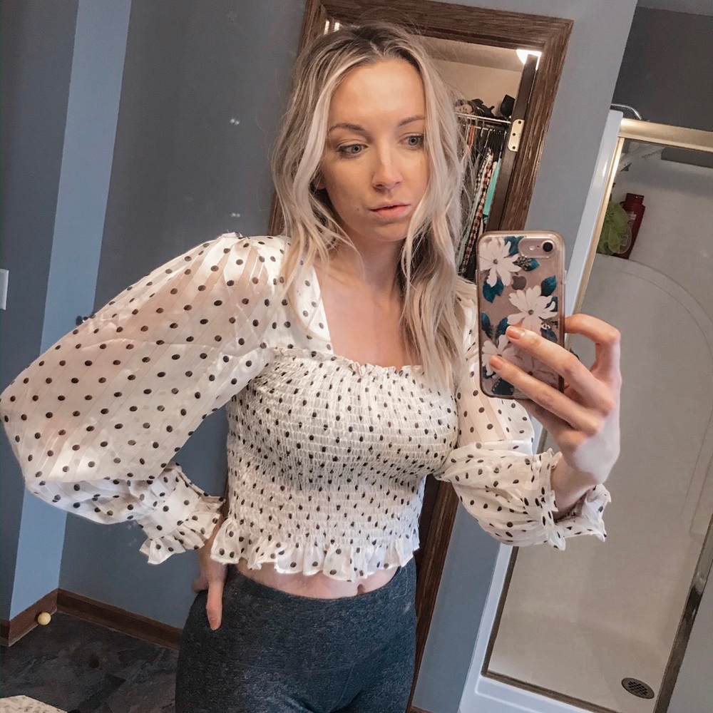 VICI smocked crop top
